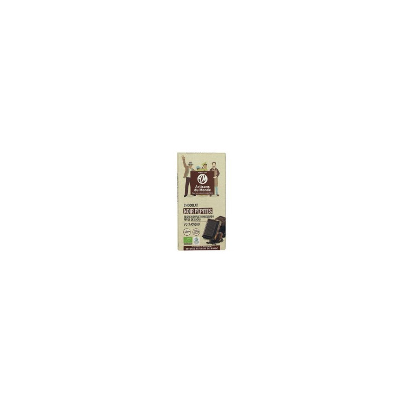 Tablette de chocolat noir équitable 70 %