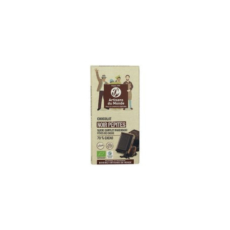 Tablette de chocolat noir équitable 70 %